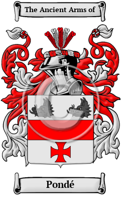 Pondé Family Crest Download (JPG) Heritage Series - 300 DPI