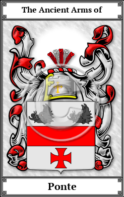 Ponte Family Crest Download (JPG)  Book Plated - 150 DPI