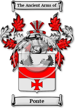 Ponte Family Crest Download (jpg) Legacy Series - 150 DPI