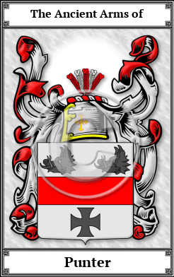 Punter Family Crest Download (JPG)  Book Plated - 150 DPI