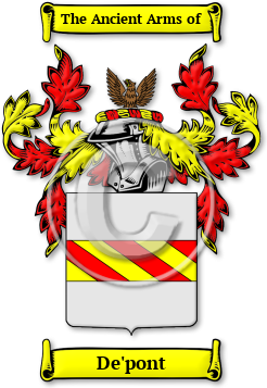 De'pont Family Crest Download (jpg) Legacy Series - 150 DPI