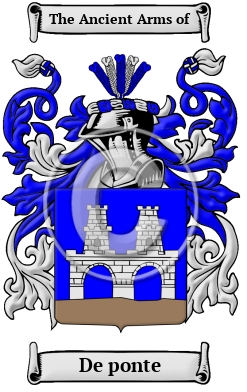 De ponte Family Crest/Coat of Arms