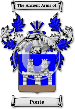 Ponte Family Crest Download (jpg) Legacy Series - 150 DPI