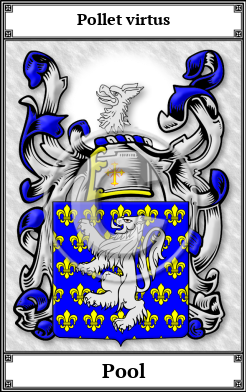 Pool Family Crest Download (JPG)  Book Plated - 150 DPI