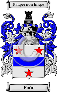 Poór Family Crest/Coat of Arms