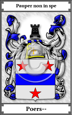 Poers-- Family Crest Download (JPG)  Book Plated - 150 DPI