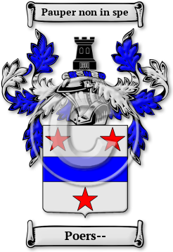 Poers-- Family Crest Download (jpg) Legacy Series - 150 DPI