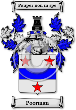 Poorman Family Crest Download (jpg) Legacy Series - 150 DPI