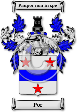 Por Family Crest Download (jpg) Legacy Series - 150 DPI