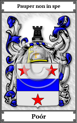 Poór Family Crest Download (JPG)  Book Plated - 150 DPI
