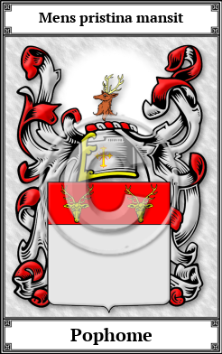 Pophome Family Crest Download (JPG)  Book Plated - 150 DPI