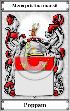Poppam Family Crest Download (JPG) Book Plated - 600 DPI