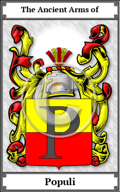 Populi Family Crest Download (JPG) Book Plated - 600 DPI