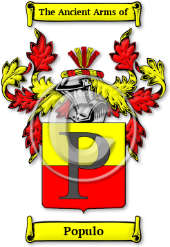 Populo Family Crest Download (JPG) Legacy Series - 600 DPI
