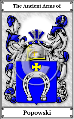 Popowski Family Crest Download (JPG) Book Plated - 600 DPI