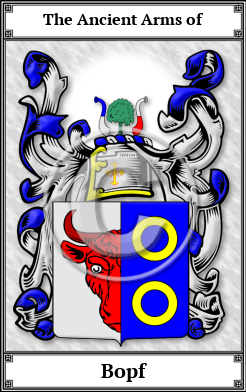 Bopf Family Crest Download (JPG)  Book Plated - 150 DPI