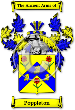Poppleton Family Crest Download (jpg) Legacy Series - 150 DPI