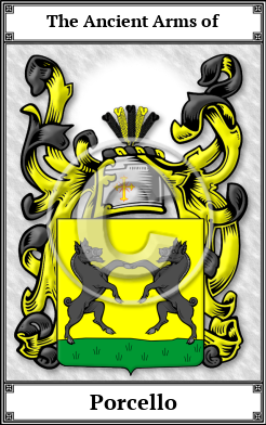Porcello Family Crest Download (JPG)  Book Plated - 150 DPI