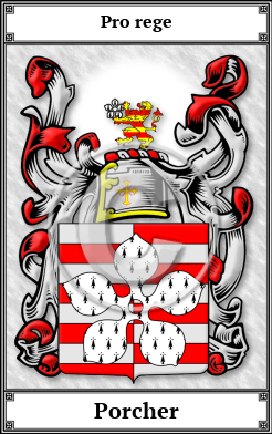 Porcher Family Crest Download (JPG)  Book Plated - 150 DPI