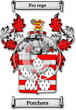 Porchers Family Crest Download (jpg) Legacy Series - 150 DPI