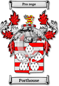 Porthouse Family Crest Download (jpg) Legacy Series - 150 DPI