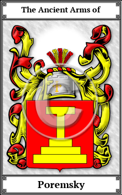 Poremsky Family Crest Download (JPG)  Book Plated - 150 DPI