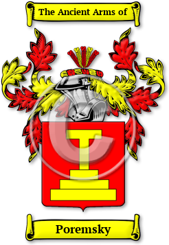 Poremsky Family Crest Download (jpg) Legacy Series - 150 DPI