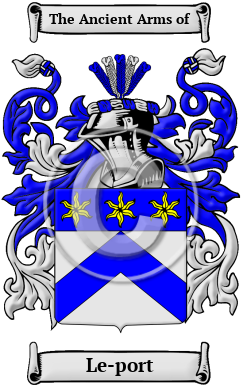 Le-port Family Crest Download (JPG) Heritage Series - 300 DPI