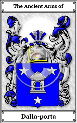 Dalla-porta Family Crest Download (JPG) Book Plated - 600 DPI