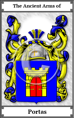 Portas Family Crest Download (JPG)  Book Plated - 150 DPI