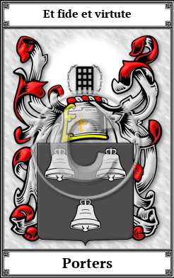 Porters Family Crest Download (JPG) Book Plated - 600 DPI