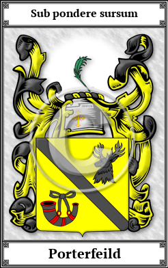 Porterfeild Family Crest Download (JPG)  Book Plated - 150 DPI