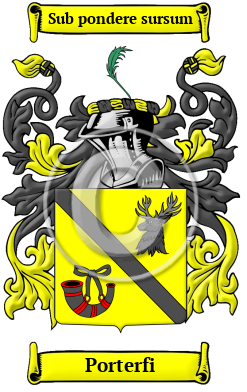 Porterfi Family Crest Download (JPG) Heritage Series - 600 DPI