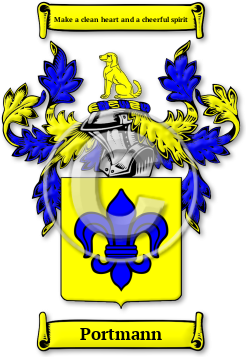 Portmann Family Crest Download (jpg) Legacy Series - 150 DPI
