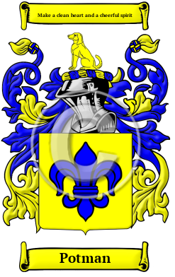 Potman Family Crest/Coat of Arms