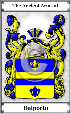 Dalporto Family Crest Download (JPG)  Book Plated - 150 DPI