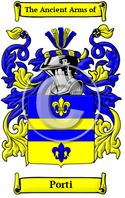 Porti Family Crest/Coat of Arms