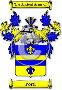 Porti Family Crest Download (jpg) Legacy Series - 150 DPI