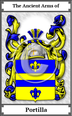 Portilla Family Crest Download (JPG)  Book Plated - 150 DPI