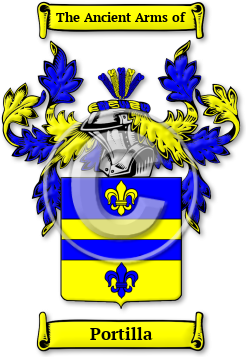 Portilla Family Crest Download (jpg) Legacy Series - 150 DPI