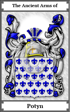 Potyn Family Crest Download (JPG) Book Plated - 600 DPI