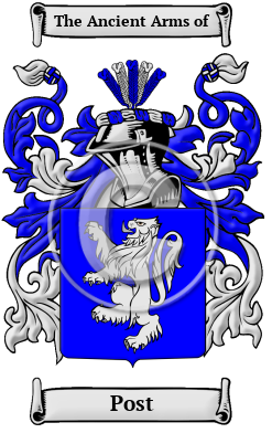Post Family Crest Download (JPG) Heritage Series - 600 DPI