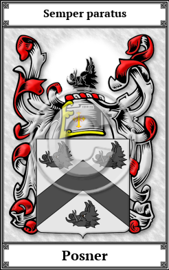 Posner Family Crest Download (JPG)  Book Plated - 150 DPI