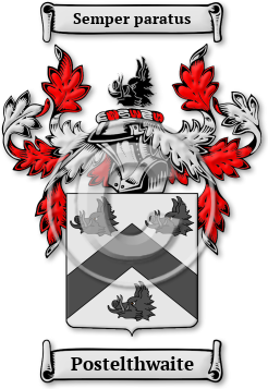Postelthwaite Family Crest Download (jpg) Legacy Series - 150 DPI