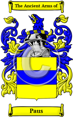 Paus Family Crest Download (JPG) Heritage Series - 600 DPI