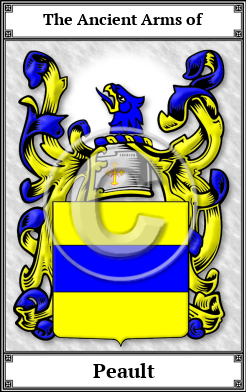 Peault Family Crest Download (JPG)  Book Plated - 150 DPI