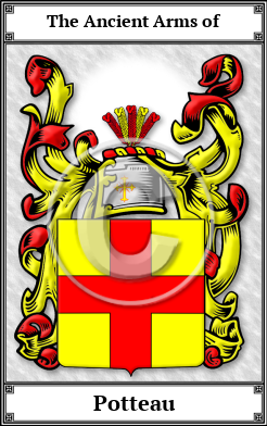 Potteau Family Crest Download (JPG)  Book Plated - 150 DPI