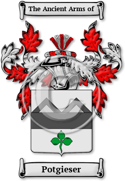 Potgieser Family Crest Download (jpg) Legacy Series - 150 DPI