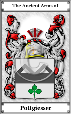 Pottgiesser Family Crest Download (JPG)  Book Plated - 150 DPI