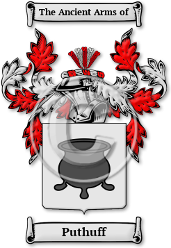 Puthuff Family Crest Download (jpg) Legacy Series - 150 DPI